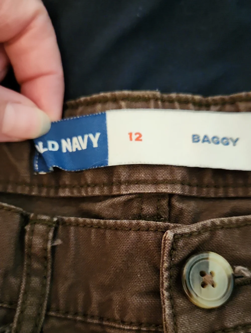 Boys Size 12 Old Navy Brown Casual Cargo Straight-Leg Pants